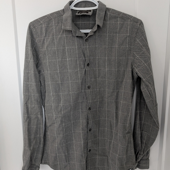 Zara gray Checkered Men's Shirt - Picture 2 of 10